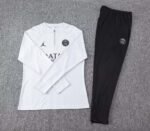 2023/2024 Psg Paris Saint-Germain Half-Pull Training Suit Light grey Set - Image 3
