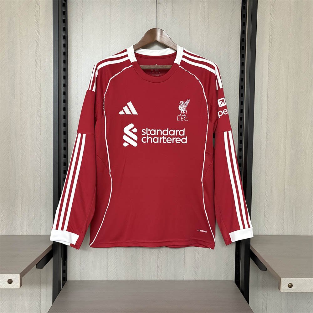 c2c6e8b0d96926e06b9ebe132ebe3fc5 2025/2026 Long Sleeve Liverpool Home Football Shirt 1:1 Thai Quality - Image 1