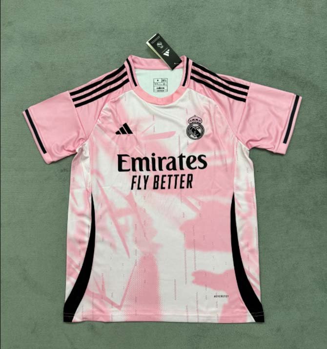 c44f17608e273bd8f2c83ffa0a87c5a1 2024/2025 Real Madrid Special Edition Pink Football Shirt1:1 Thai Quality - Image 1