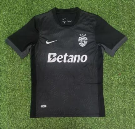 2025/2026 Sporting Lisbon Away Black Football Shirt 1:1 Thai Quality