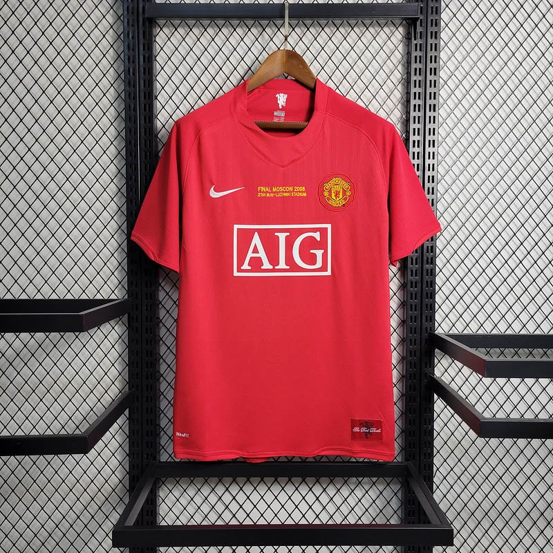 d6b7df638e697b23664d35978739f5ab-1 2007/2008 Retro Manchester United Home Champions League Edition Football Shirt 1:1 Thai Quality - Image 1
