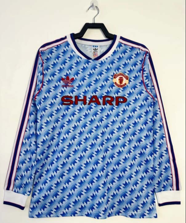 e88a5878094840989769f3635fee39ba 1990/1992 Retro Long Sleeve Manchester United Away Football Shirt 1:1 Thai Quality - Image 1