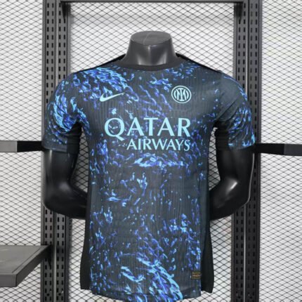2025/2026 Player Version Inter Milan Pre Match Training Wear Dark Blue Football Jersey1:1 Quality Thai