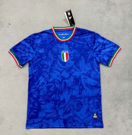 2025 Italy Training Wear Blue Football Shirt 1:1 Thai Quality