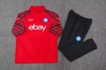 2023-2024 Napoli Half-Pull Training Suit Red Football Shirt 1:1 Thai Quality Set - Image 3