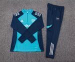 2025/2026 Arsenal Half-Pull Training Suit Lake Blue Football Shirt 1:1 Thai Quality Set - Image 7