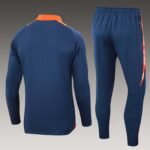2024/2025 Manchester United Half-Pull Training Suit Royal blue Football Shirt 1:1 Thai Quality Set - Image 2