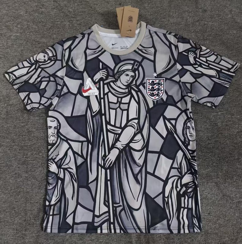 psc (1) (S-4XL)2026-27 Special Edition England Light Grey Soccer Jersey AAA - Image 1