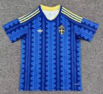 (S-4XL)26-27 Sweden Away Blue Soccer Jersey AAA