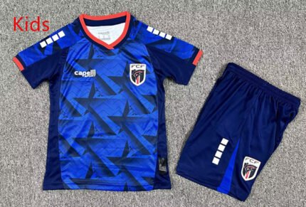 2026-2027  Cape Verde Home Blue  kids/youth  Soccer uniform