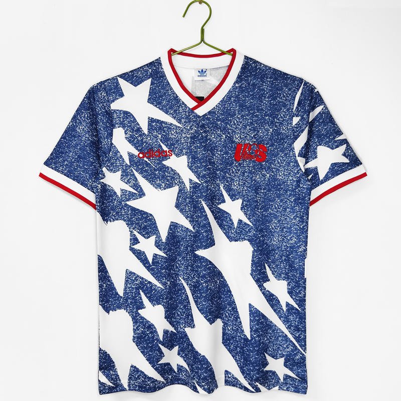 32225721 Retro version 1994 USA Away Blue Red Soccer Jersey AAA - Image 1
