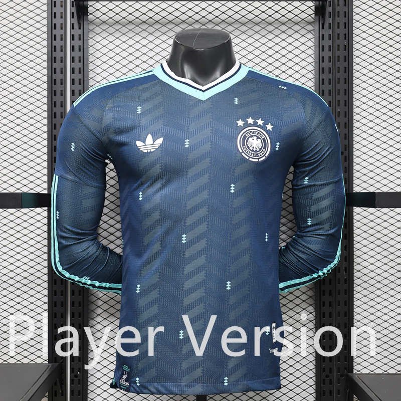 3df6d757 Player Version 2026-2027 Germany Away Blue Long sleeves Soccer Jersey AAA - Image 1