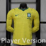 Player Version 2026-2027 Brazil Home Yellow Long sleeves Soccer Jersey AAA
