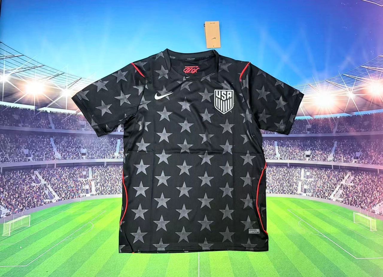 6e5607d6-205a-40ed-9b52-5789e1ecbb6f 2026-27 USA Away Black Soccer Jersey AAA - Image 1
