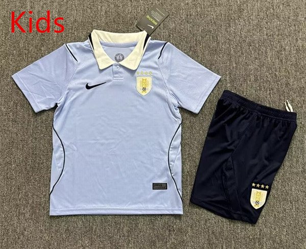 C23AA822B6A6EC0798DD5A2304B13463 2026-2027 Uruguay Home Blue kids/youth Soccer uniform - Image 1