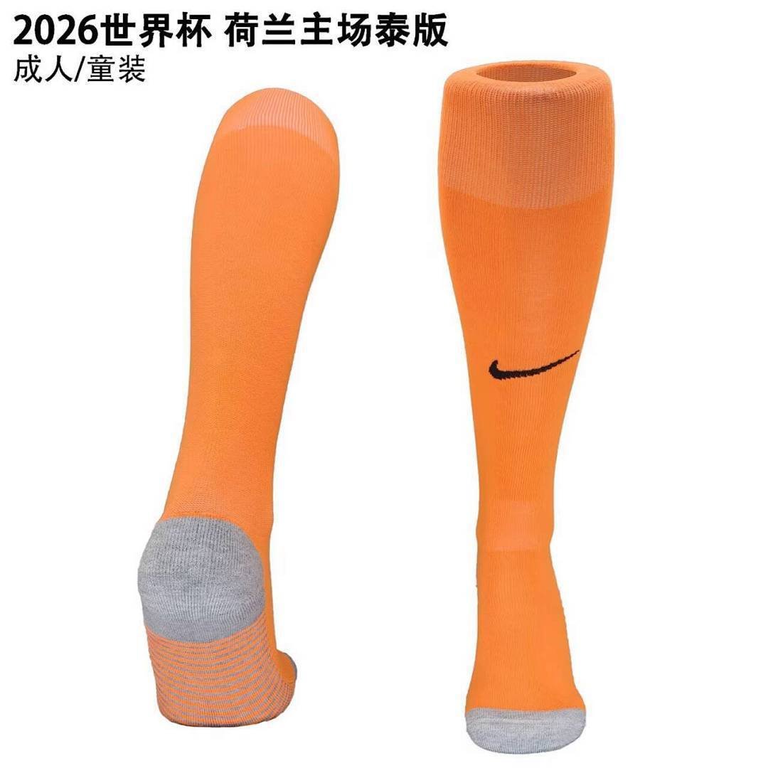 IMG_0461 2026-27 Netherlands Home orange Soccer Socks - Image 1