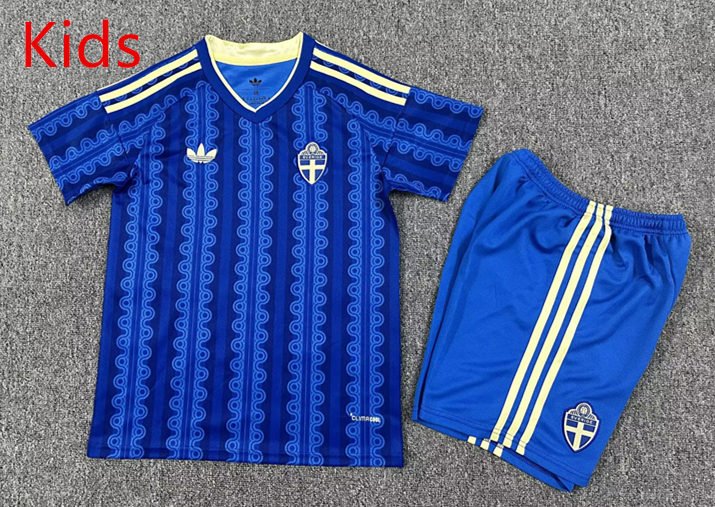 IMG_9894 2026-2027 Sweden Away Blue Kids/Youth Soccer Uniform - Image 1