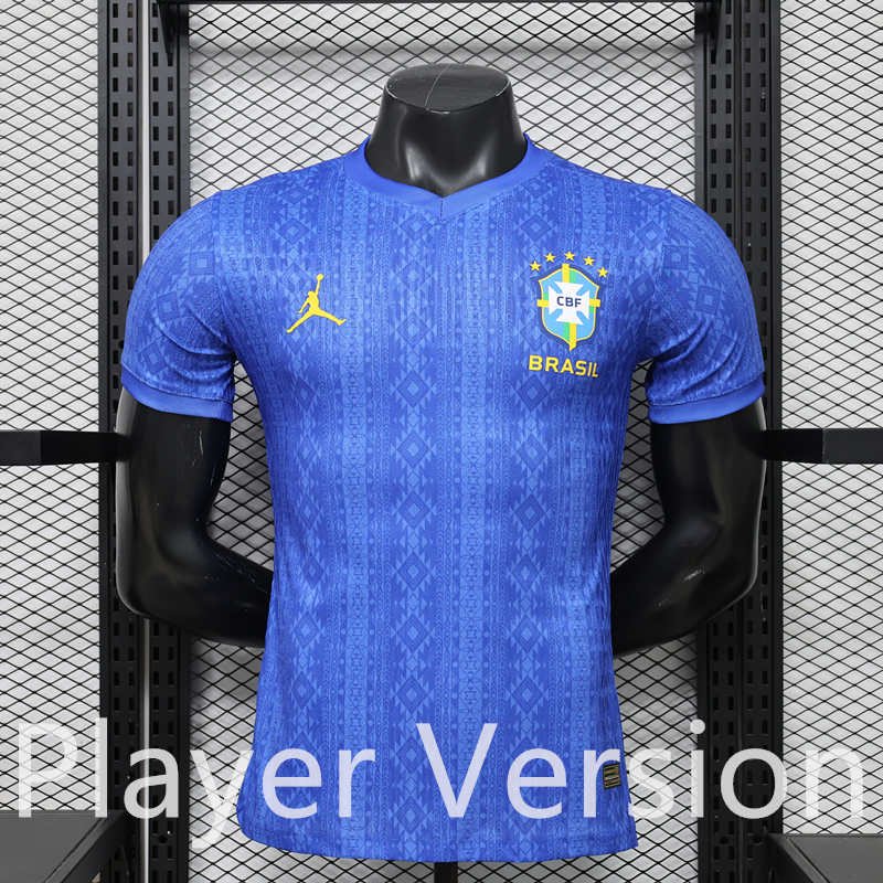 IMG_9906 Player version 2026-2027 Brazil Blue Soccer Jersey AAA - Image 1