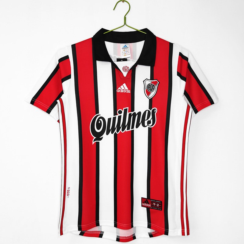 c4a06ab3 Retro version 1999-2000 River Plate Away White Red Soccer Jersey AAA - Image 1