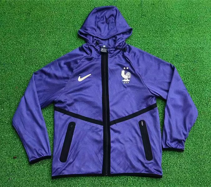 psc (1)(5) 2026 France Purple Windbreaker Soccer Jacket With Hat - Image 1