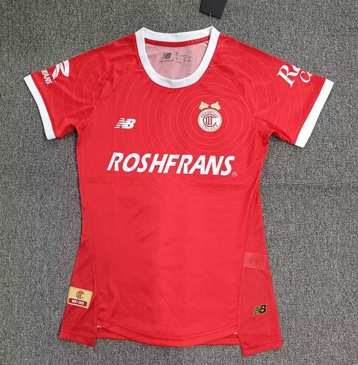 psc (2)(5) 2026-27 Toluca Home Red Women Soccer Jersey AAA - Image 1
