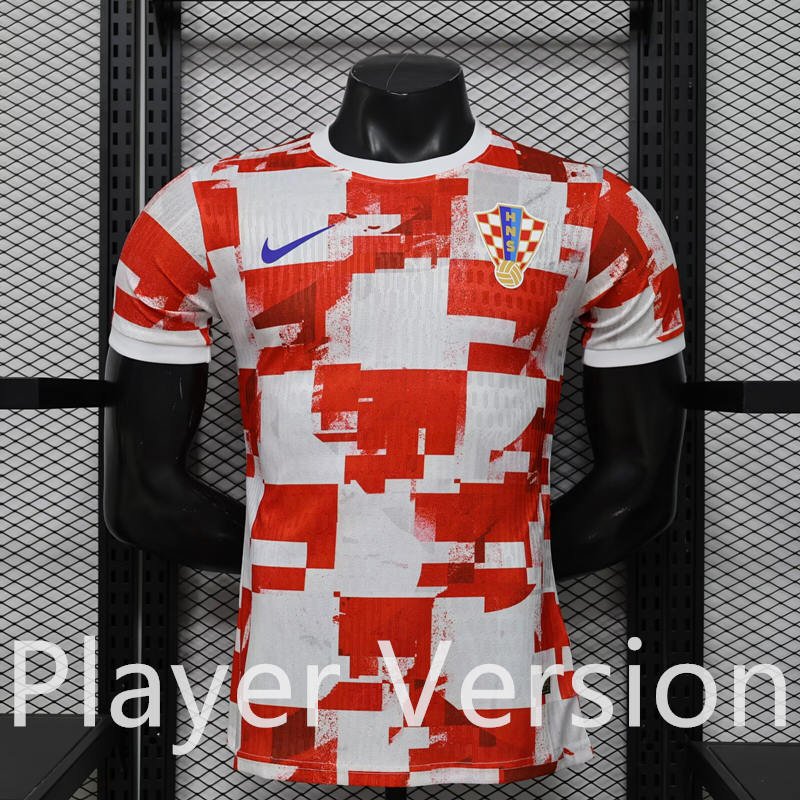psc (3) (1) Player version 2026-2027 Croatia White Red Soccer Jersey AAA - Image 1