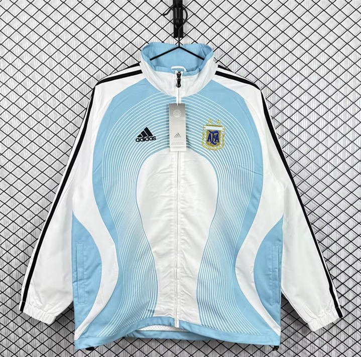 psc (3)(5) 2026 Argentina White Windbreaker Soccer Jacket - Image 1