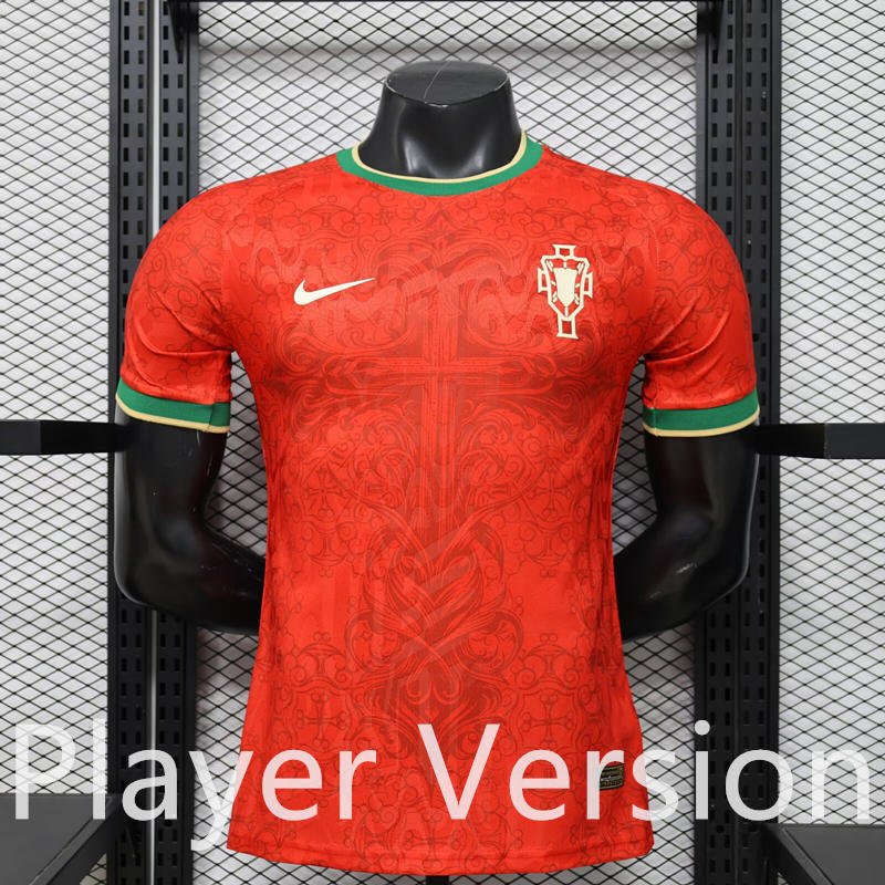 psc (6) Player Version 26-27 Portugal Red Soccer Jersey AAA - Image 1