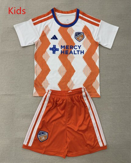 2026-2027  Cincinnati Away Orange White kids/youth  Soccer uniform