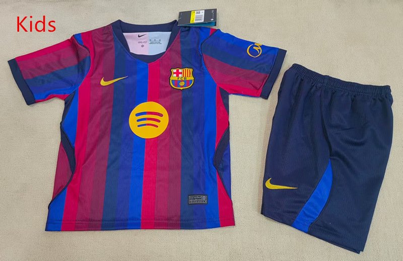 0D1FA13219F618C73A455367FE922CFA 2026-27 Barcelona Home Red Blue kids/youth Soccer uniform - Image 1