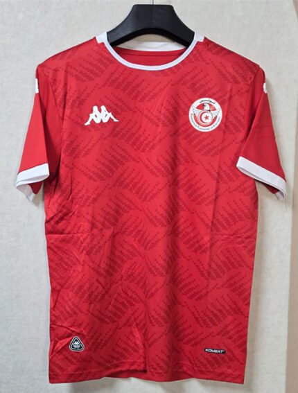 (S-4XL)26-27 Tunisia Home Red Soccer Jersey AAA