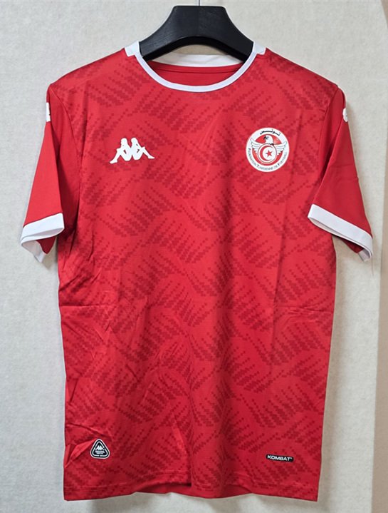 1CD7F2761E1455E02B3D45A8EC4F0BE7 (S-4XL)26-27 Tunisia Home Red Soccer Jersey AAA - Image 1