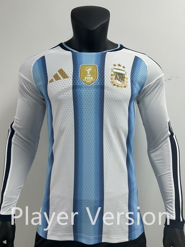3fbeb3db Player Version 2026-2027 Argentina Home Blue Long sleeves Soccer Jersey AAA - Image 1