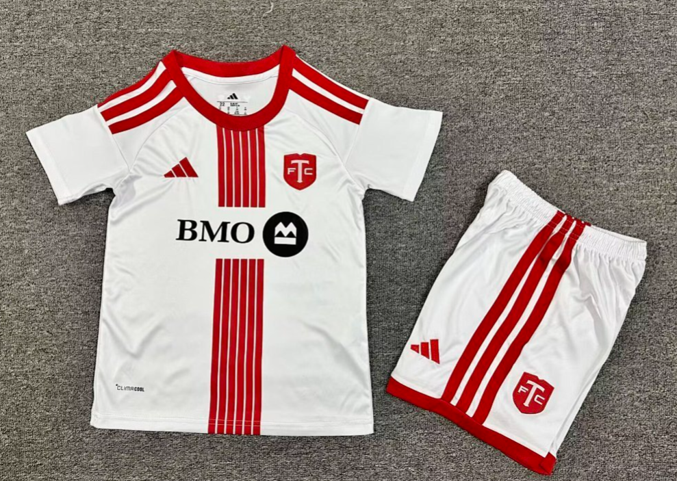 542F557E2DE14B646774877D89D483C5 2026-2027 Toronto Away White kids/youth Soccer uniform - Image 1