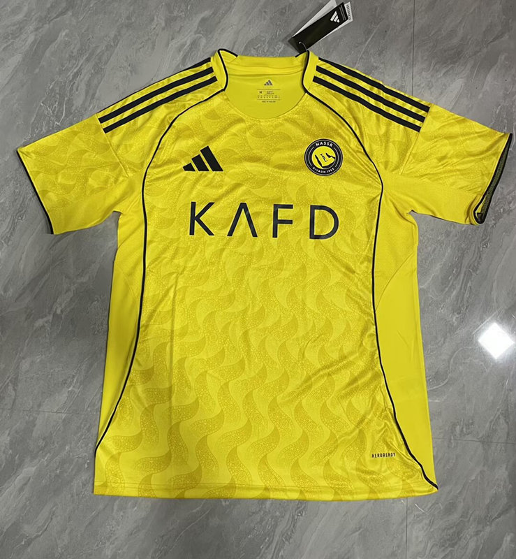 5B20CA2266A02156B6A5D9E968CF5E77 2025-26 Al Nassr Home Yellow Soccer Jersey AAA - Image 1