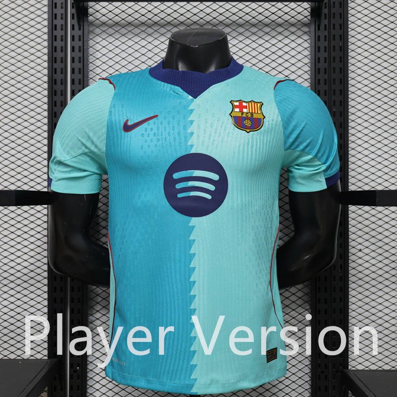 EA5B94CEFD1436A76AD0EE4169ECD487 Player version 26-27 Barcelona Away Blue Soccer Jersey AAA - Image 1