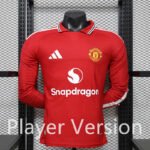 Player version 26-27 Manchester United Home Red Long-sleeved Soccer Jersey AAA