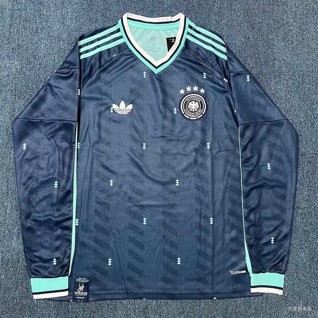 IMG_0560 (S-4XL)2026-2027 Germany Away Blue Long sleeves Soccer Jersey AAA - Image 1