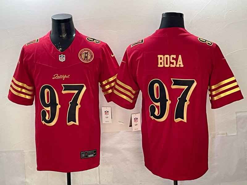 IMG_0697 San Francisco 49ers 5th Generation #97 Red NFL Jersey (Logo 5) - Image 1