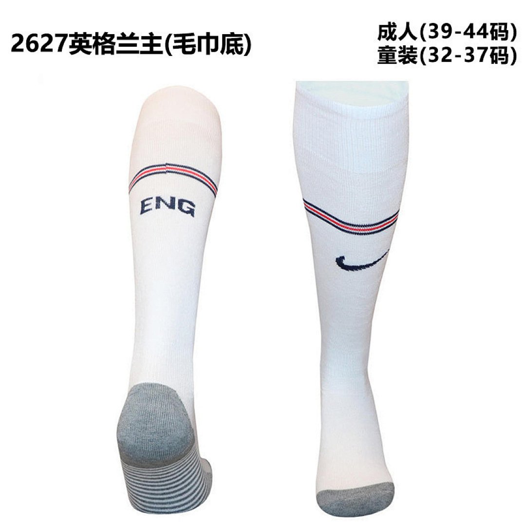 IMG_1062 2026-27 England Home White Soccer Socks - Image 1
