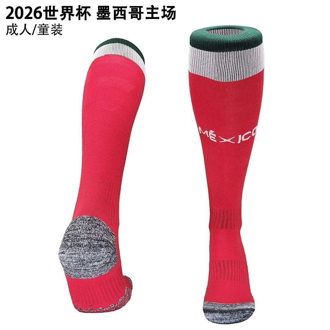IMG_1068 2026-27 Mexico Home Red Soccer kids Socks - Image 1