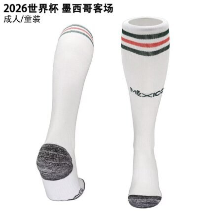 2026-27 Mexico Away White Soccer  Socks