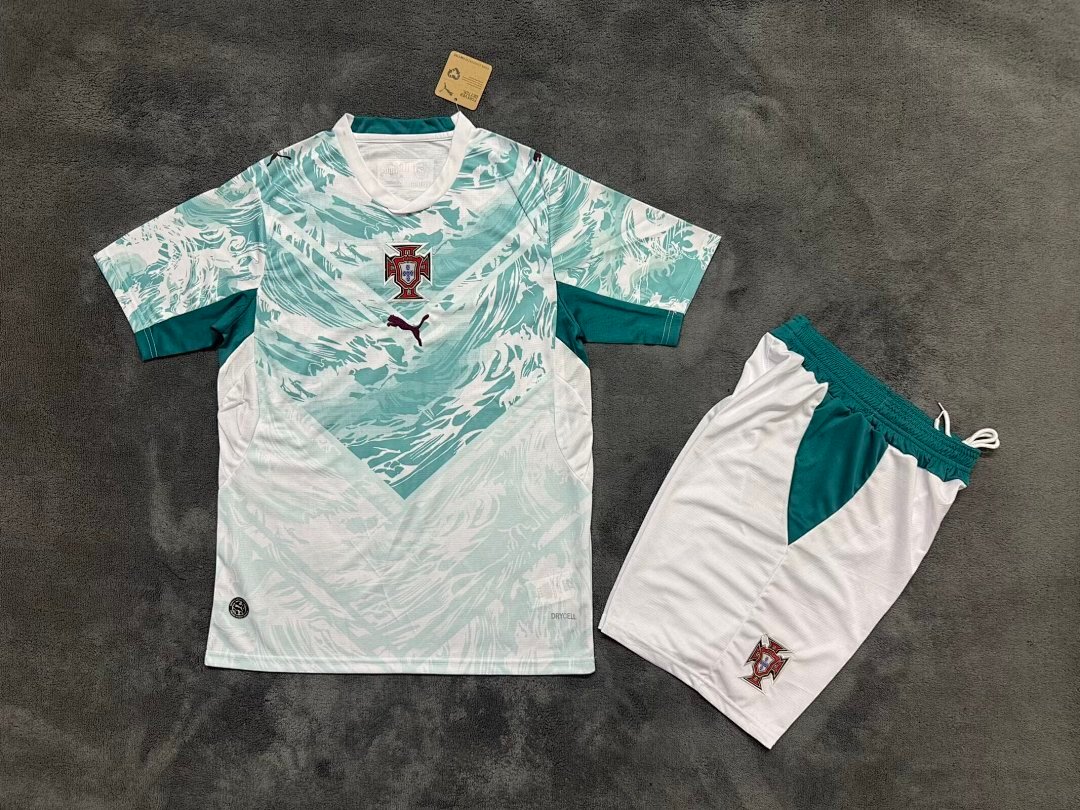 IMG_1302 2026-2027 Portugal Away White Kids/Youth Soccer Uniform - Image 1