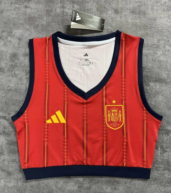 IMG_1521 2026-27 Spain Home Red Women Soccer Vest AAA - Image 1