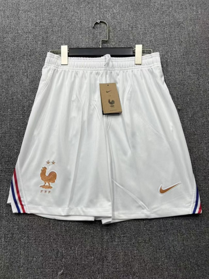 2026-27 France Home White Soccer Shorts