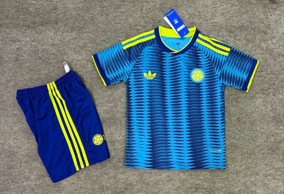 IMG_1559 2026-2027 Colombia Away Blue Kids/Youth Soccer Uniform - Image 1