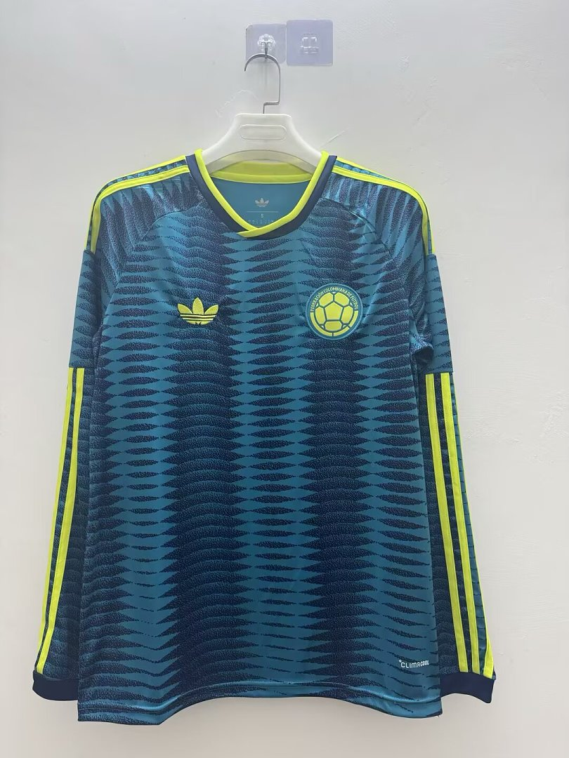 IMG_1571 2026-27 Colombia Away Blue Long sleeves Soccer Jersey AAA - Image 1
