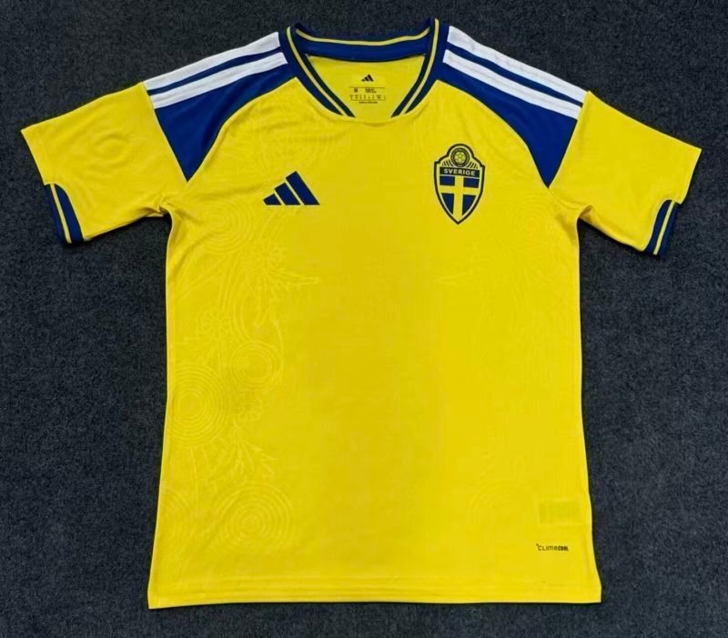 IMG_2372 (S-4XL)26-27 Sweden Home Yellow Soccer Jersey AAA - Image 1