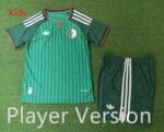 Player version 2026-2027 Algeria Home Green Kids/Youth Soccer Uniform