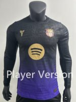 Player Version 26-27 Barcelona  Away Black Purple Thailand LS Soccer Jersey AAA